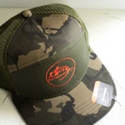 Simms 7-Panel Trucker - Fly Fish Food Logo - Olive -Fishing Equipment Store Simms FFF7 PanelTruckerOlive