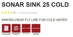 Scientific Anglers Sonar Sink 25 Cold Fly Line -Fishing Equipment Store SonarSink25ColdTech