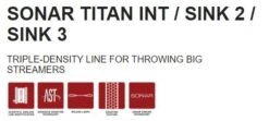 Scientific Anglers Sonar Titan Int/Sink 2/Sink 3 Fly Line -Fishing Equipment Store SonarTitanI.2.3Tech