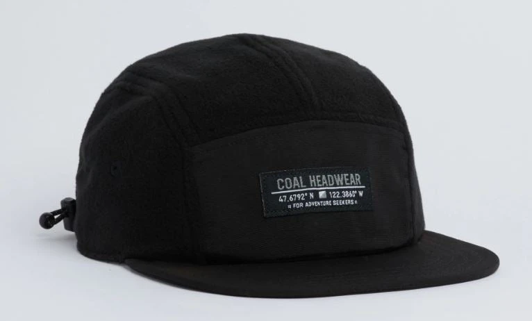 Coal The Bridger Fleece 5 Panel Cap - Black 3 Coal The Bridger Fleece 5 Panel Cap - Black