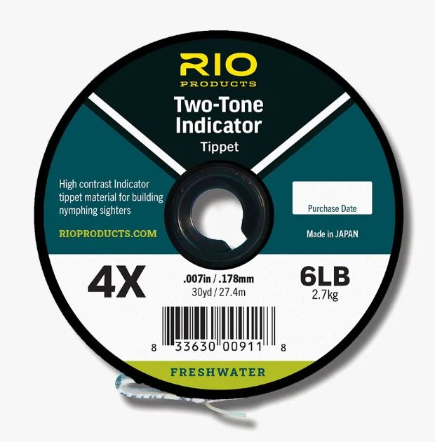 RIO Two-Tone Indicator Tippet - Black/White 3 RIO Two-Tone Indicator Tippet - Black/White