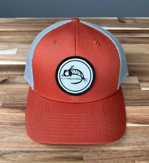 Fly Fish Food Logo Hat - Dark Orange/Aluminium 3 Fly Fish Food Logo Hat - Dark Orange/Aluminium